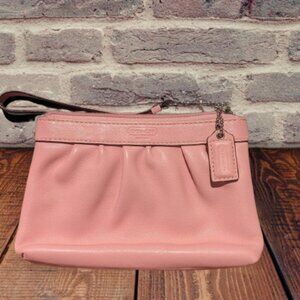 Coach wristlet ruched leather